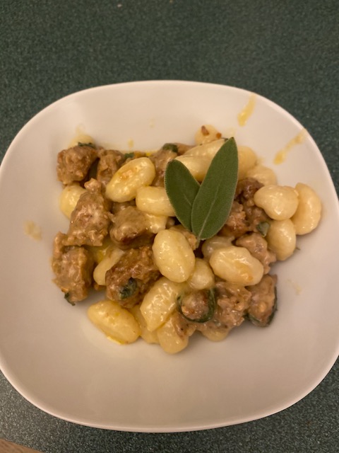 Sage and sausage gnocchi